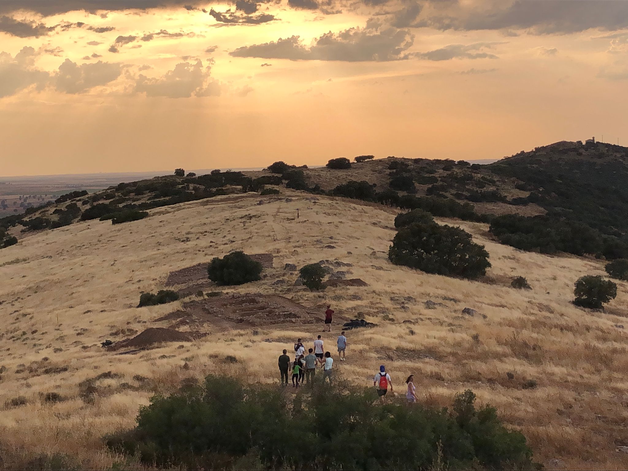 Sunset over the site of Cerro del Gollino