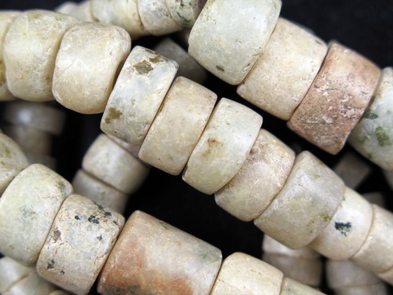 closeup of shell beads