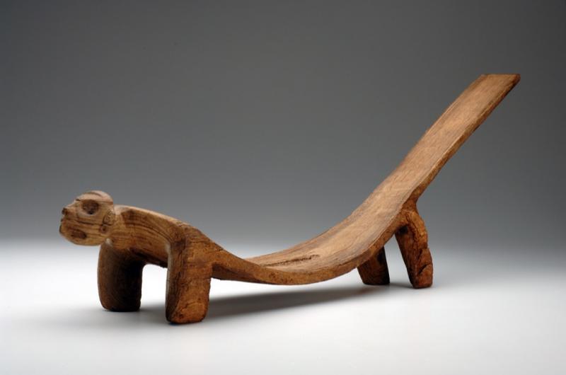 A carved wooden sculpture 