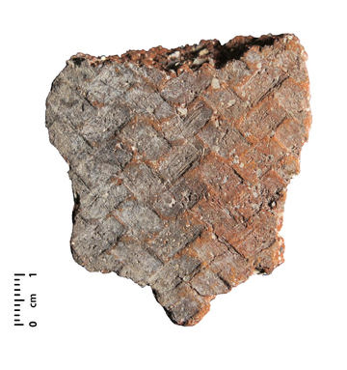 mat impressed ceramic sherd