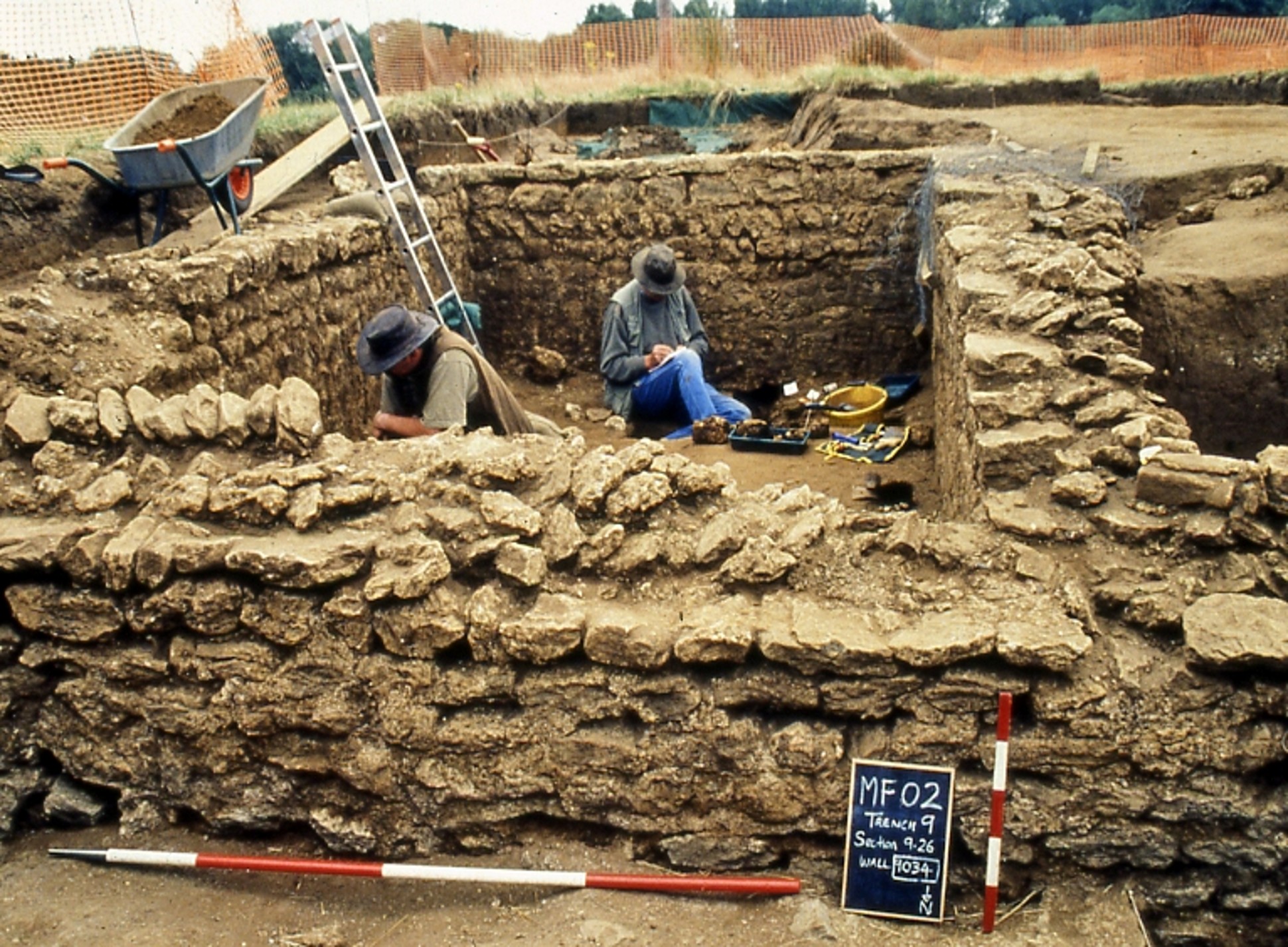A detail of the arena under excavation