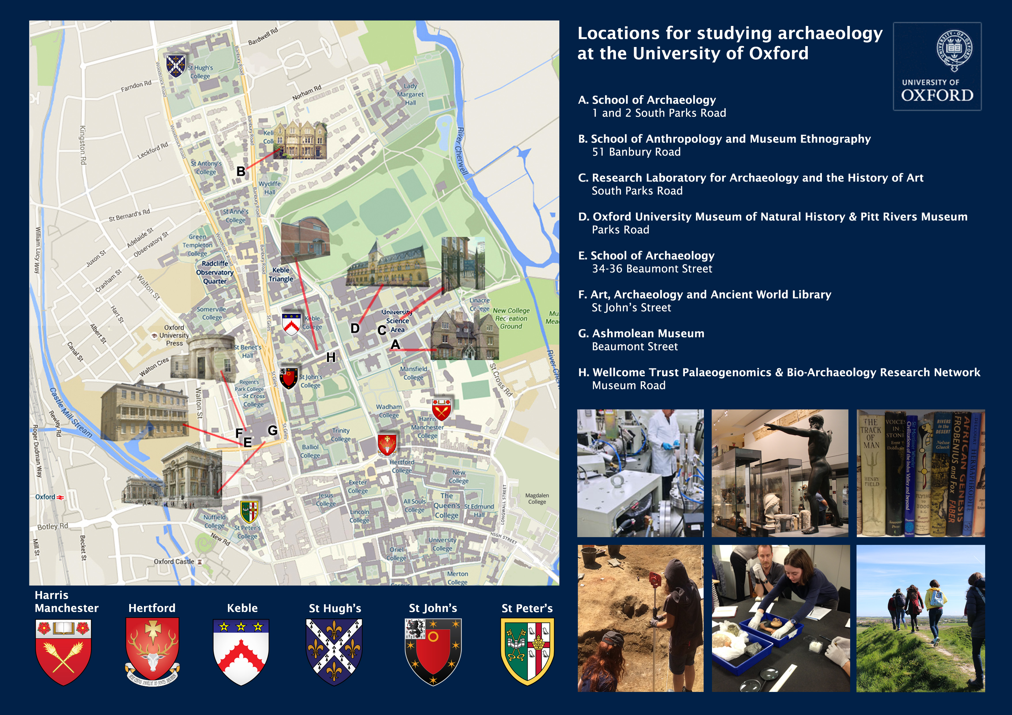 map of archaeology locations in oxford v1 2 2024