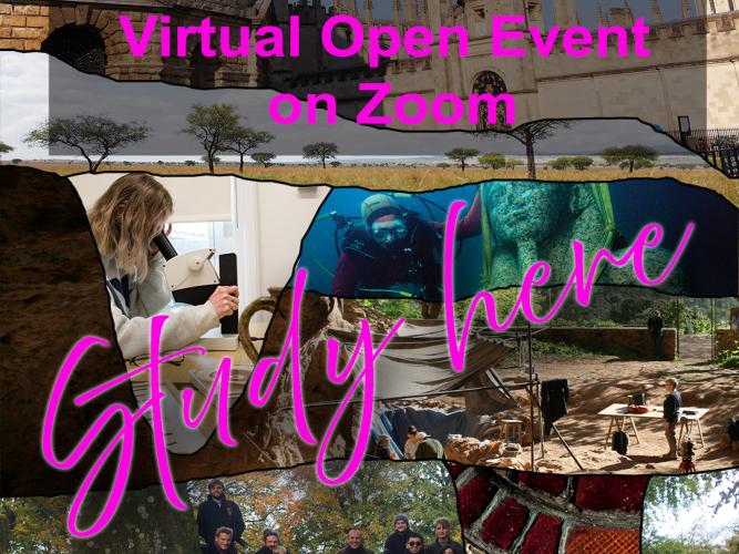 virtual open day msc archaeology nov