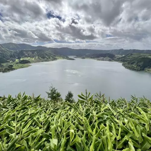 A view of the crater lake