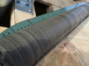 Photo of varved lake sediments provided by the San Claudio Varves Project: https://www.maya-varves.com