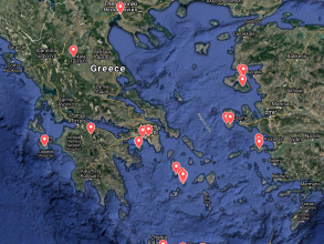 map of greece  satellite  february