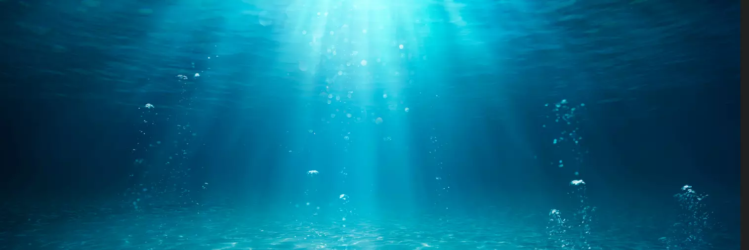 under the ocean the sea is blue