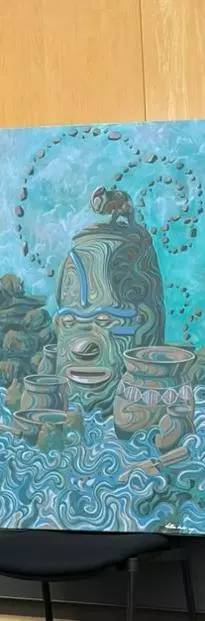 Official ASAPA artwork featuring one of the Lydenburg masks