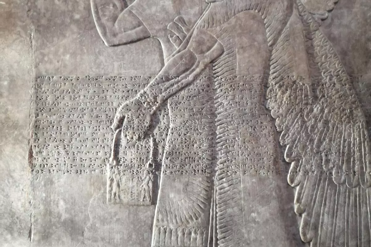 Photograph of a stelae in the Ashmolean Museum