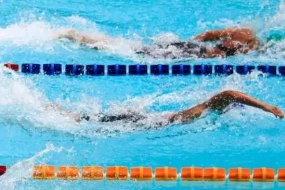 swimmers in a pool
