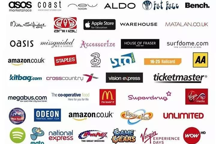 logos from stores which offer TOTUM card discounts